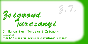 zsigmond turcsanyi business card